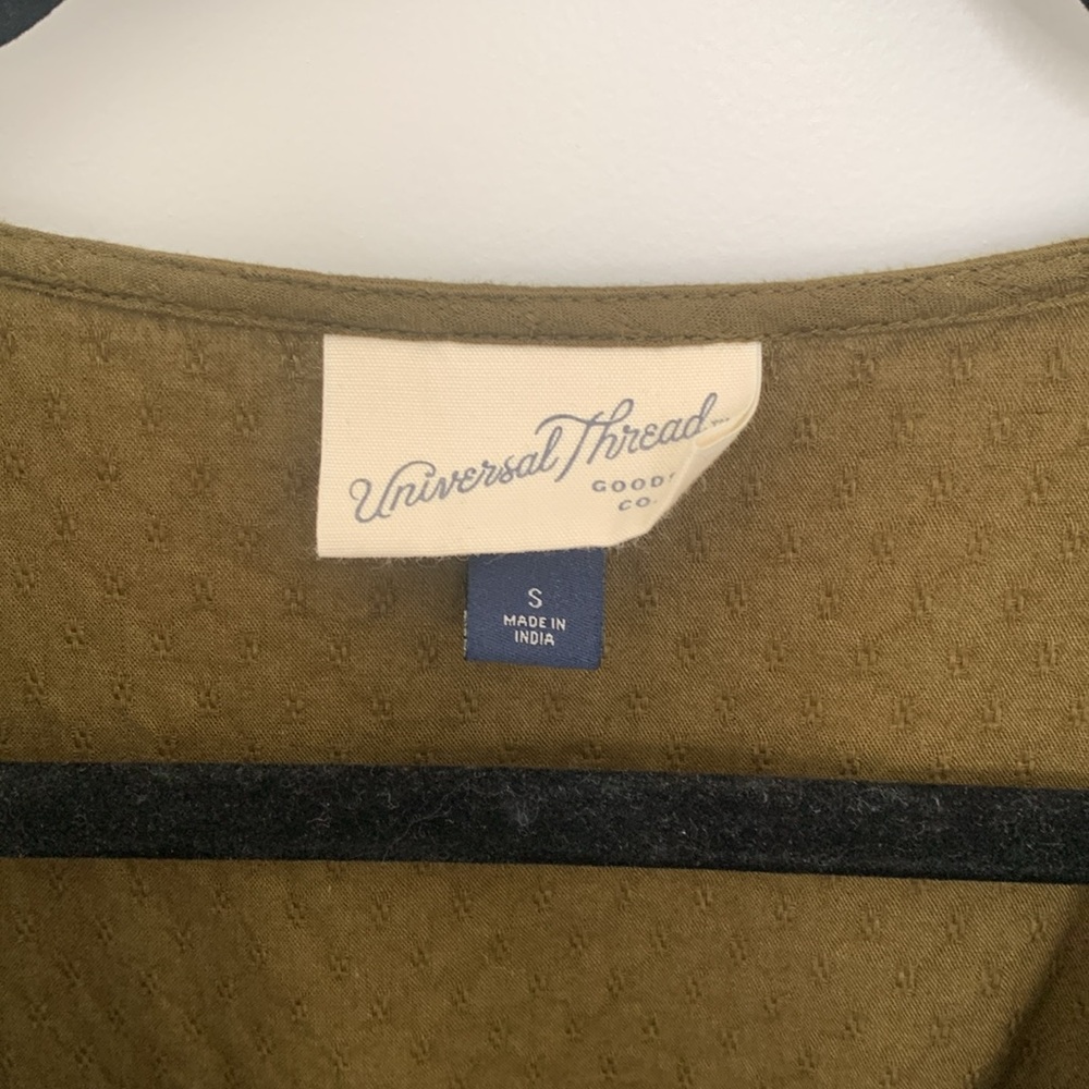 Universal Thread Olive Green Flutter Dress - Picture 5 of 11